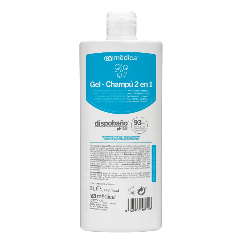 GEL-CHAMPU DISPOBAÑO 1 L. (caja 12 uds)
